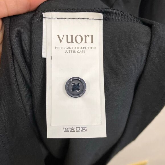 Vuori men’s Strato Tech Performance Polo Shirt black collared buttons down short - Picture 5 of 9